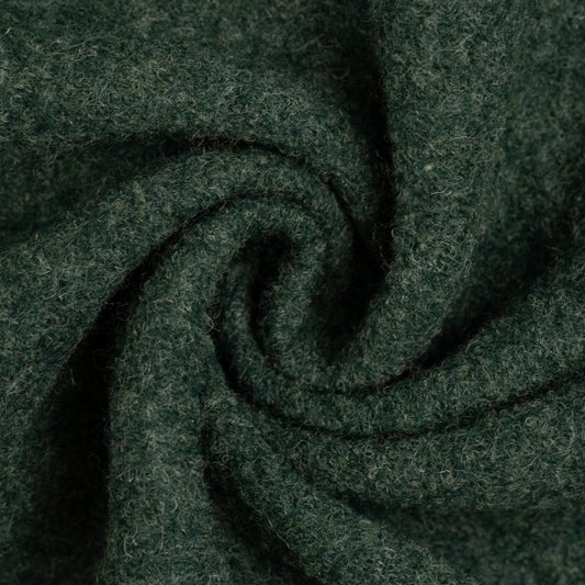 Naomi Melange, gekochte Wolle "dunkelgrün"