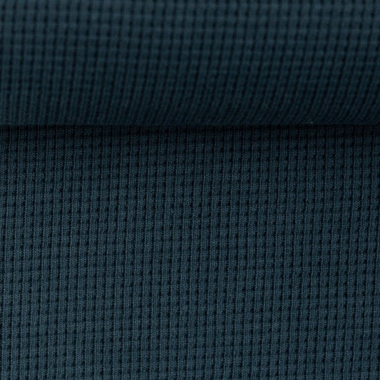 Waffeljersey "Clarissa" petrol (col.750)