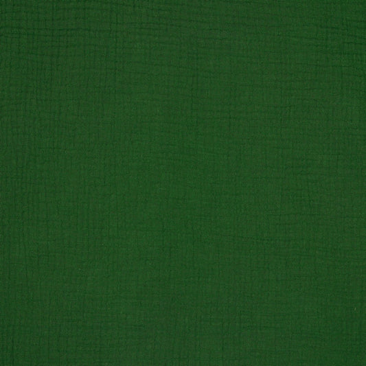 Double Gauze, Musselin, uni- Dunkelgrün