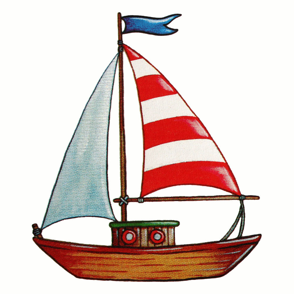 Bügelmotiv Segelboot