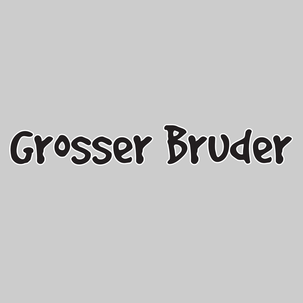 Bügelmotiv Schriftzug “Grosser Bruder” schwarz