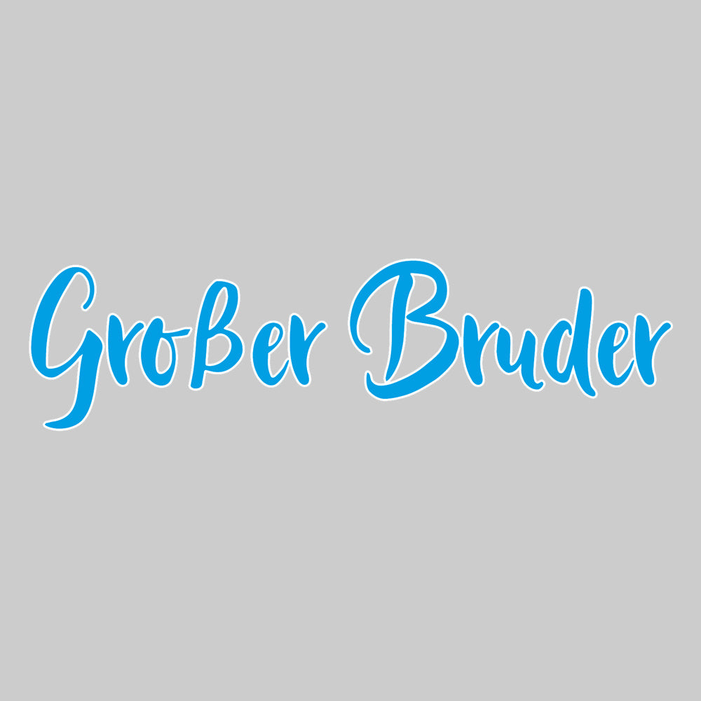 Bügelmotiv Schrift “Grosser Bruder” blau