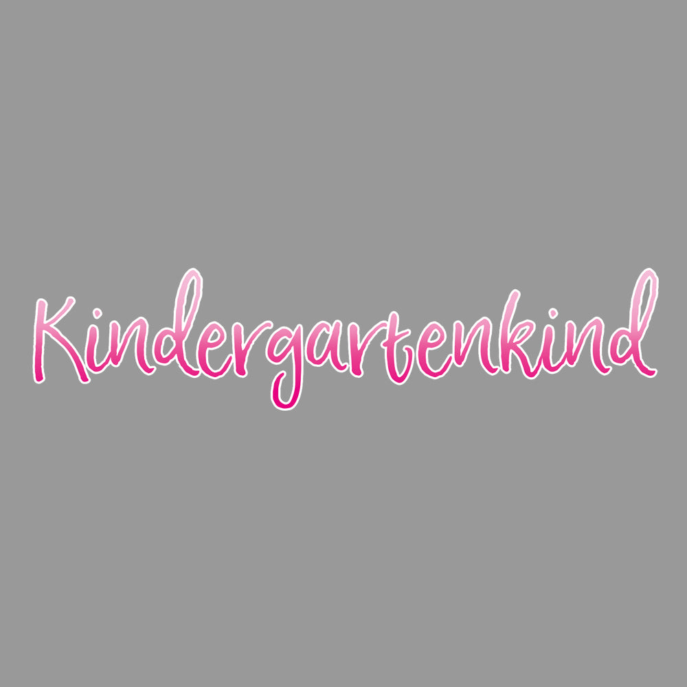 Bügelmotiv Schrift “Kindergartenkind” pink/weiss