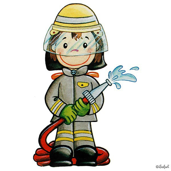 Bügelmotiv Feuerwehrmann