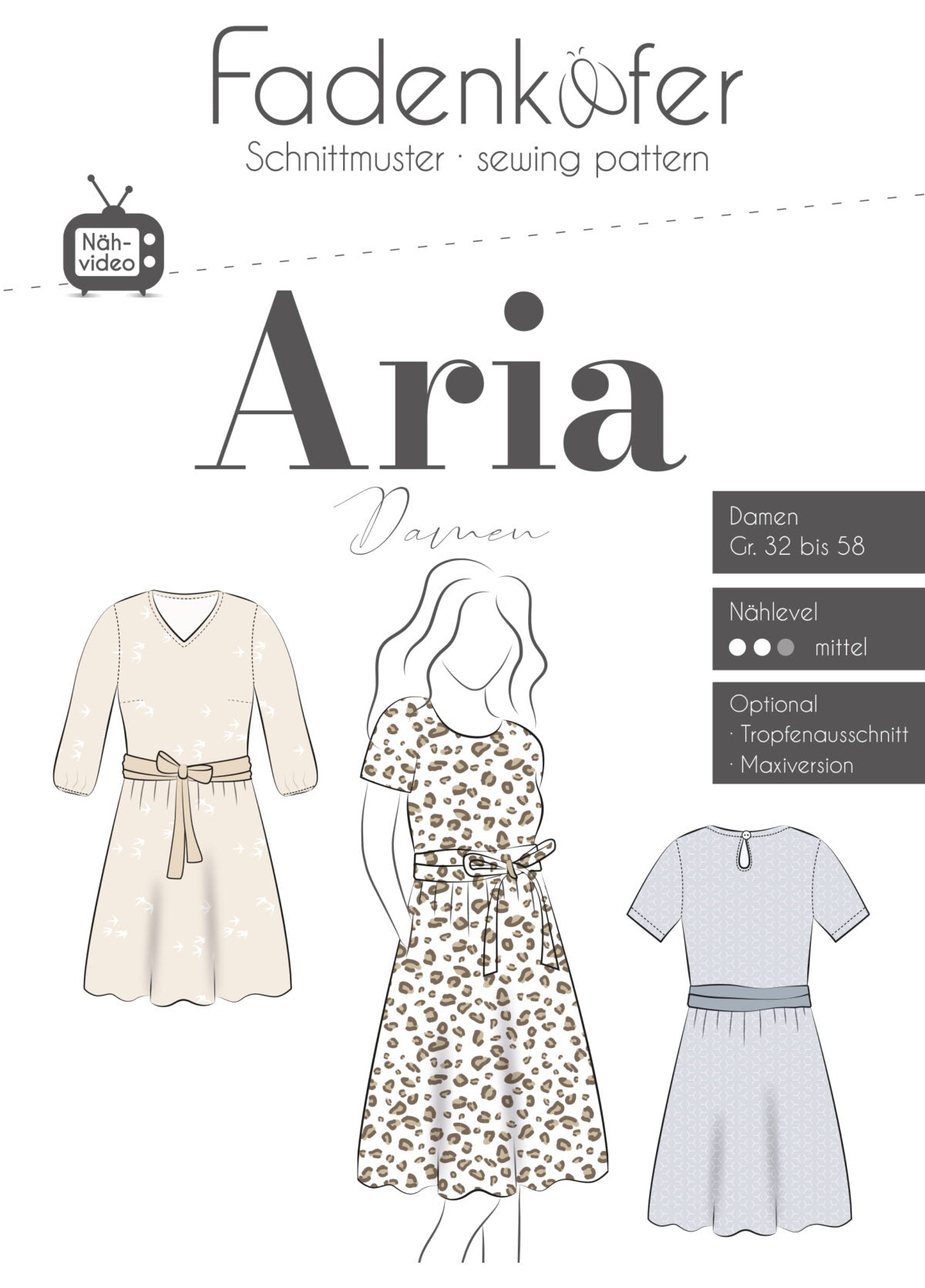 Kleid "Aria" für Damen von Fadenkäfer