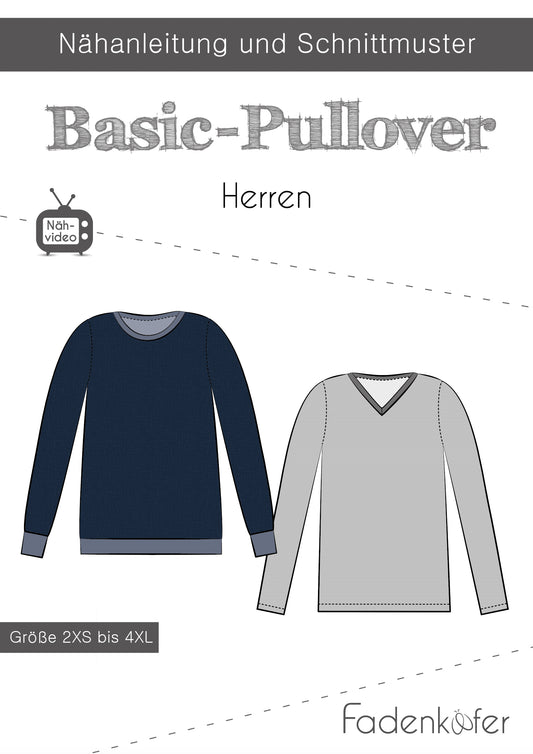 "Basic-Pullover" für Herren von Fadenkäfer