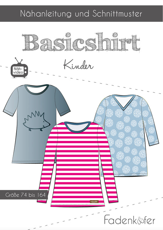"Basicshirt" für Kinder von Fadenkäfer