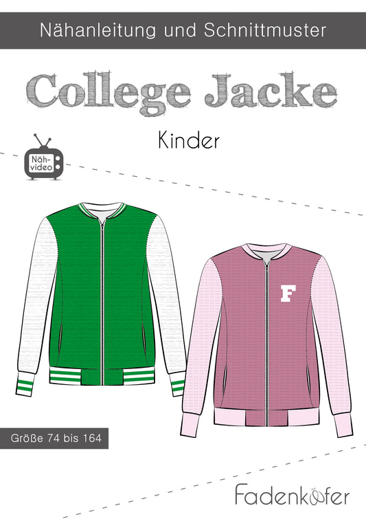 "College Jacke" für Kinder von Fadenkäfer