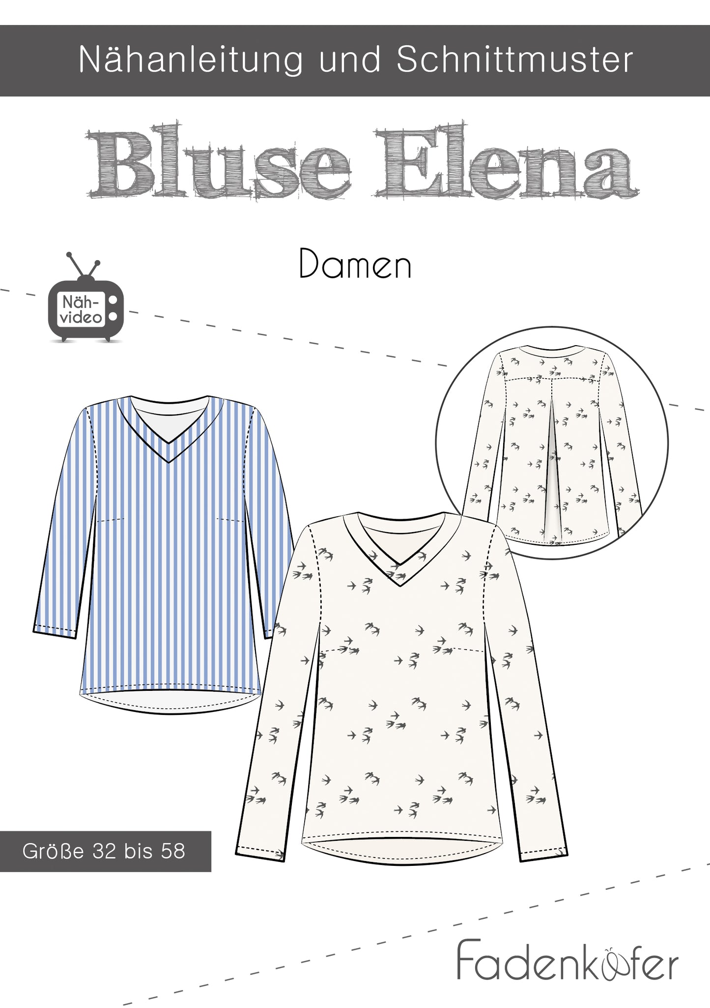 Bluse"Elena" für Damen von Fadenkäfer