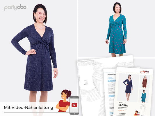 Jerseykleid mit Knoten "Gloria"