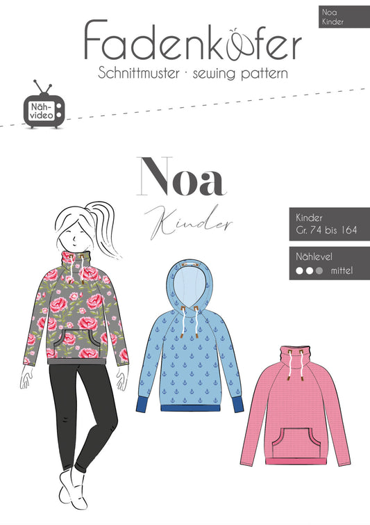 Raglanpullover "Noa" für Kinder von Fadenkäfer
