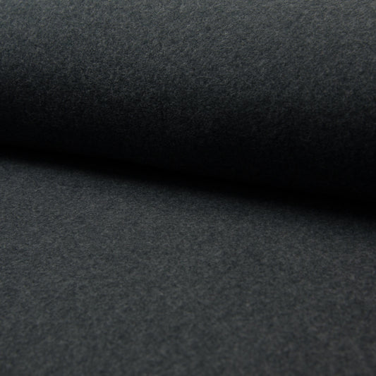 Organic Baumwoll Fleece - dunkelgrau meliert