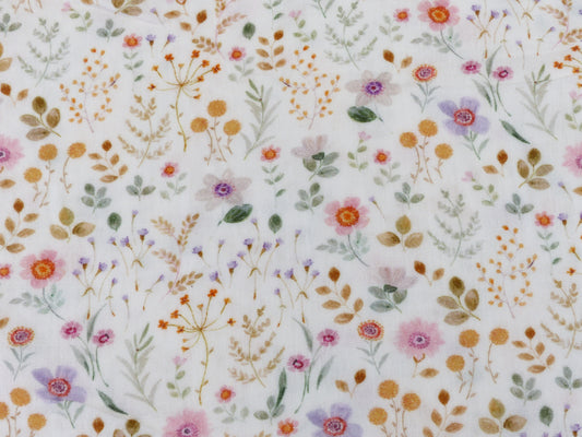 Double Gauze, Musselin, Blumenwiese