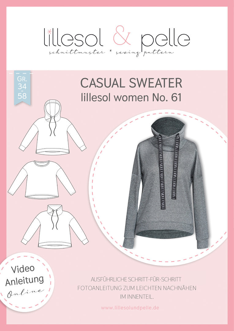 Papierschnittmuster lillesol women No.61 Casual Sweater
