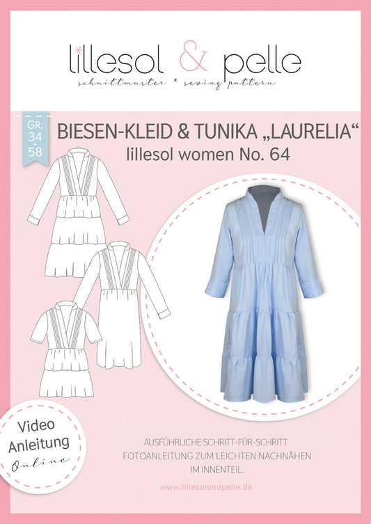 Papierschnittmuster lillesol women No.64 Biesen-Kleid & Tunika "Laurelia"